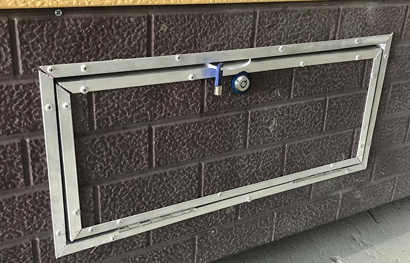 金属雕花板水冲式移动厕所下水道检修箱-振泰实业